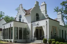 A white brick house