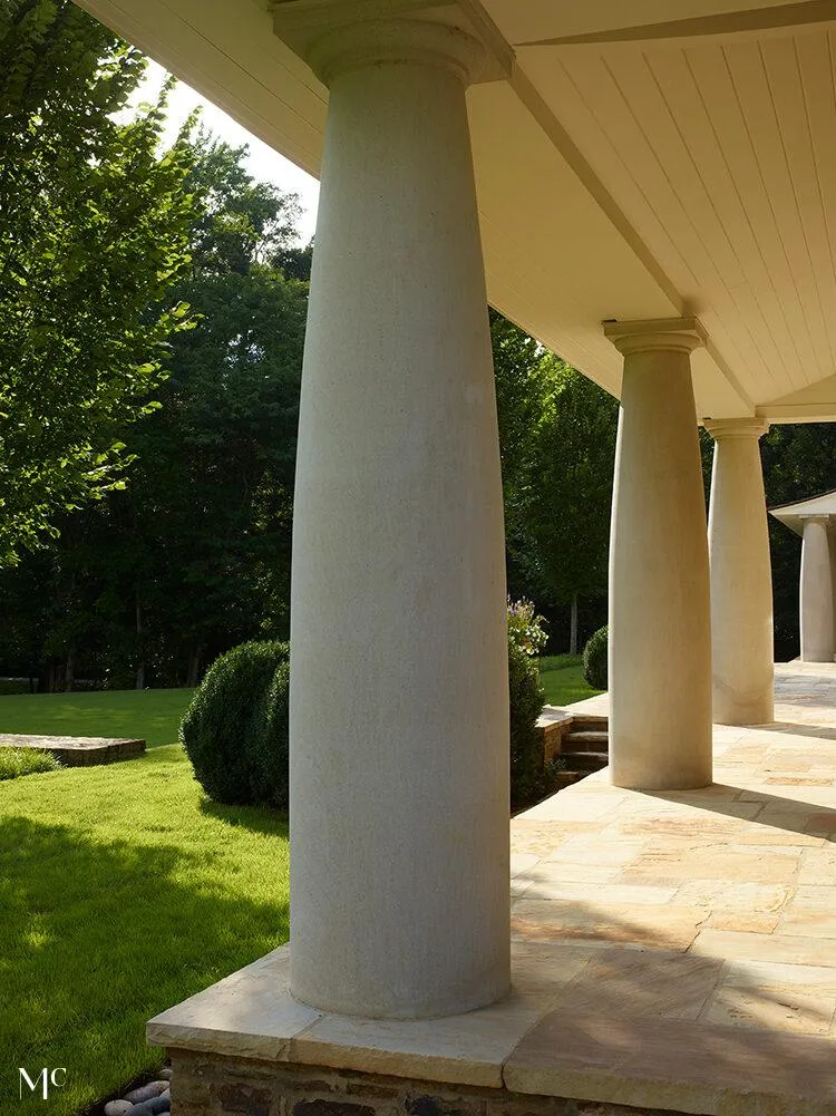 Large columns for a large colonial-style home